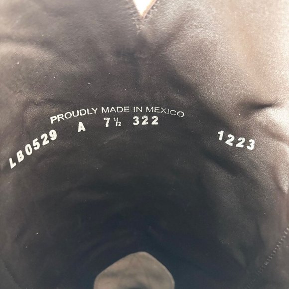 Lane SQUASH BLOSSUM Brown Cowgirl Boots 7.5 Suede Cowboy Snip Toe Western Wear - Picture 9 of 10